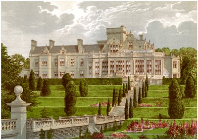 Easton Hall, Lincolnshire, Baronet Cholmeleyn koti, vuodelta 1880 tekijältä Unbekannt