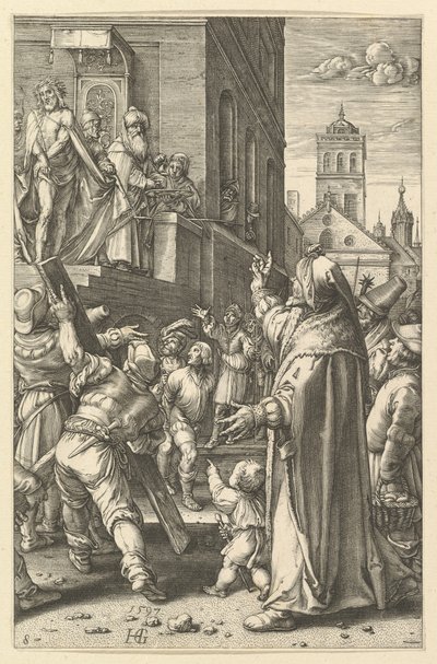 Ecce Homo, kirjasta The Passion of Christ, n. 1598-1617. tekijältä Unbekannt