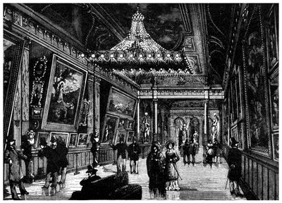 Edisons-hehkulamput valaisevat New Yorkin taidegalleria, 1882 1956 tekijältä Unbekannt