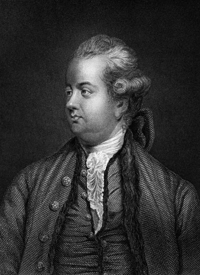 Edward Gibbon, brittiläinen historioitsija, 1800-luku tekijältä Unbekannt