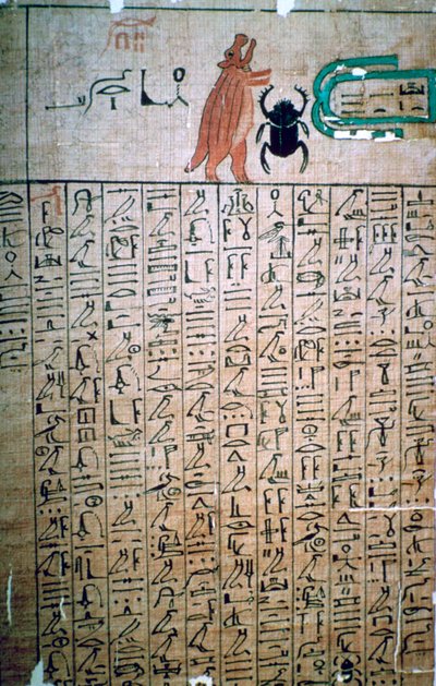 Egyptiläiset hieroglyfit Kuolleiden kirjasta tekijältä Unbekannt