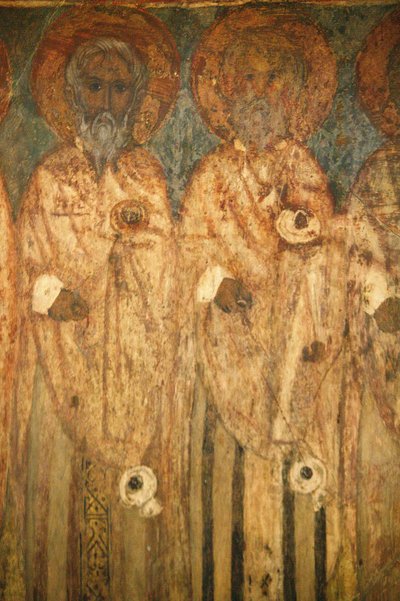 El-Moallaqahin kirkon fresko Le Caire Egypti tekijältä Unbekannt