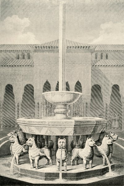 Leijonien suihkulähteen kohotus, 1800-luku, 1907. tekijältä Unbekannt