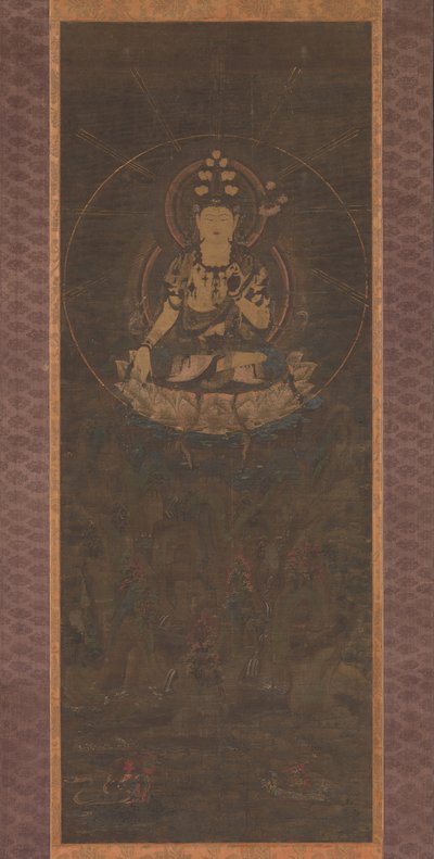 Yksitoistapäinen Kannon Fudaraka-vuorella, 1200-luvulla. tekijältä Unbekannt