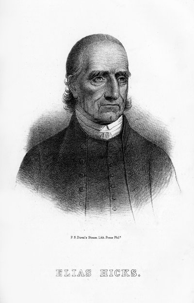 Elias Hicks, yhdysvaltalainen saarnaaja, 1854 tekijältä Unbekannt