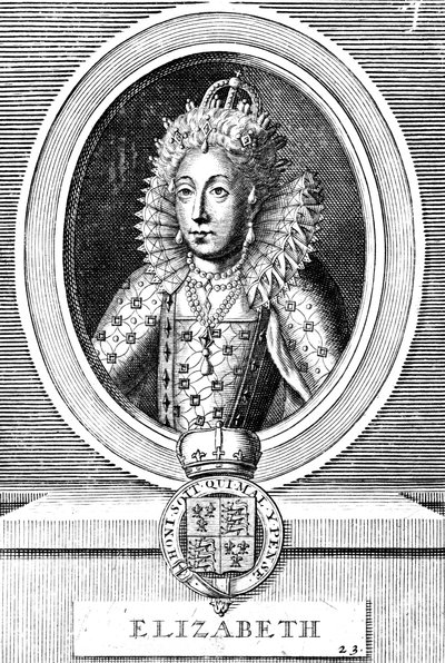 Elizabeth I, Englannin ja Irlannin kuningatar tekijältä Unbekannt