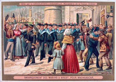 Merijalkaväen alukselle Brestissä Madagaskarille, 1883 tekijältä Unbekannt