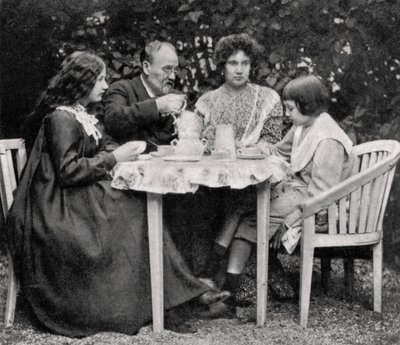 Emile Zola, ranskalainen kirjailija perheineen, 1899 tekijältä Unbekannt