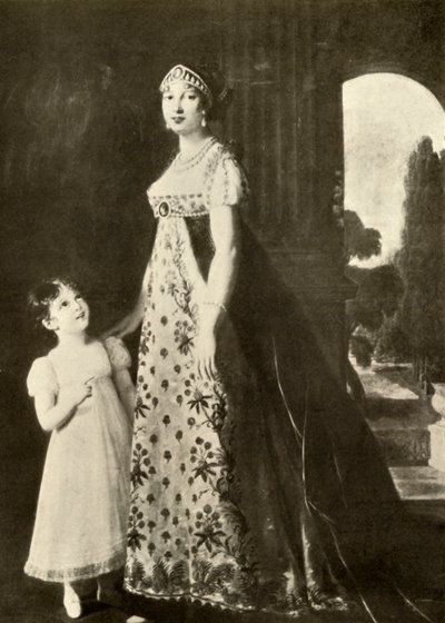 Valenciennes-pitsillä koristeltu Empire-mekko ja lasten mekko, 1804, 1937. tekijältä Unbekannt