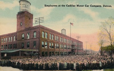 Cadillac Motor Car Companyn työntekijät Detroitissa, 1930-luku. tekijältä Unbekannt