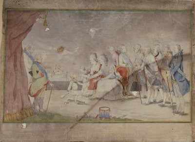Keisarinna Katariina II perheineen ja hoviherroineen, 1780-luvun loppu tekijältä Unbekannt