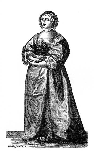 Englantilainen hovinainen, 1643, 1910 tekijältä Unbekannt
