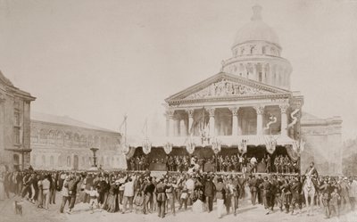 Vapaaehtoisten värvääminen kansalliskaartiin, Place du Pantheon, Pariisi, 1870-1871 tekijältä Unbekannt