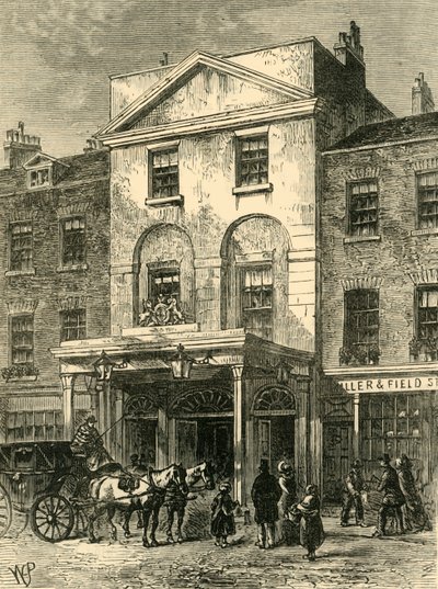 Sisäänkäynti Astleys-teatteriin vuonna 1820, n. 1878. tekijältä Unbekannt