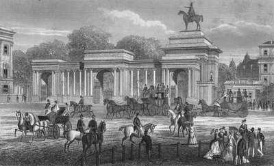 Sisäänkäynti Hyde Parkiin, Lontoo, c1850 1878 tekijältä Unbekannt