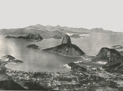 Sisäänkäynti lahdelle Corcovadon huipulta, Rio de Janeiro, Brasilia, 1895. tekijältä Unbekannt