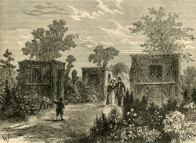 Sisäänkäynti eläintarhaan vuonna 1840, c1876. tekijältä Unbekannt