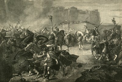 Belisariuksen tulo Roomaan, 536 jKr, 1890. tekijältä Unbekannt
