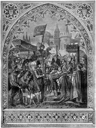 Ranskan Ludvig XI:n tulo Troyesiin, 1462 1882-1884 tekijältä Unbekannt