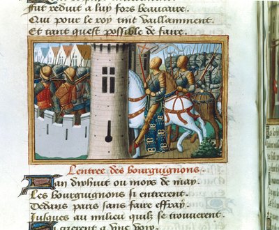 Burgundialaisten tulo Pariisiin, 14. toukokuuta 1418, c1484 tekijältä Unbekannt