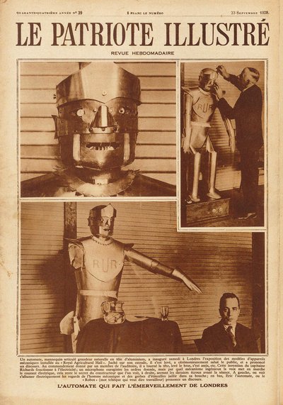 Eric, ensimmäinen brittiläinen robotti Model Engineers -näyttelyssä Lontoossa, 1928. tekijältä Unbekannt
