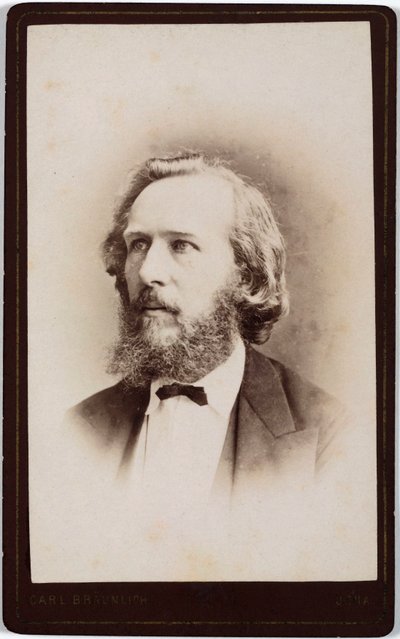 Ernst Haeckel, saksalainen luonnontieteilijä, n. 1860-luku tekijältä Unbekannt