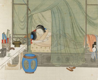 Eroottinen kohtaus, 1800-luku tekijältä Unbekannt