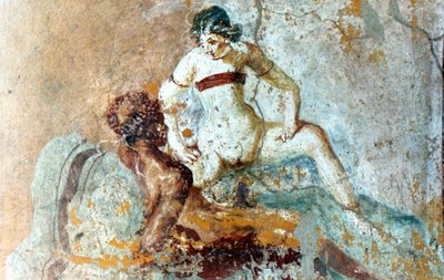 Eroottinen seinämaalaus, Pompei, Italia tekijältä Unbekannt