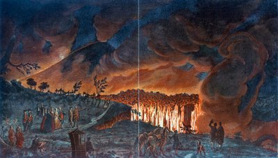 Vesuviuksen purkaus, 1776 tekijältä Unbekannt