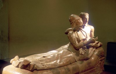 Etruskien sarkofagi makuuparin kanssa, Cerveteri, Italia, 6. vuosisadalla eaa tekijältä Unbekannt