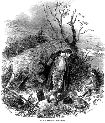 Häädetty irlantilainen talonpoikaperhe, 1848 tekijältä Unbekannt