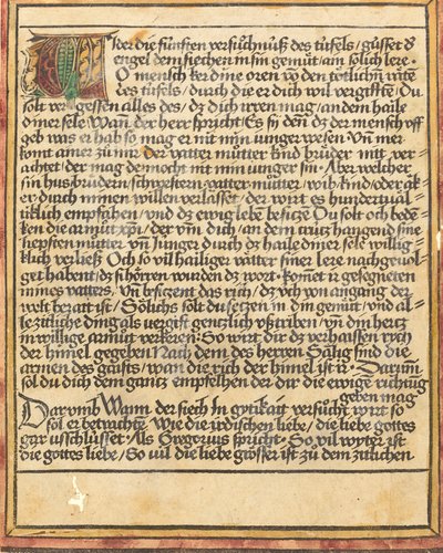 Kehotus ahneutta vastaan, c. 14701475. tekijältä Unbekannt