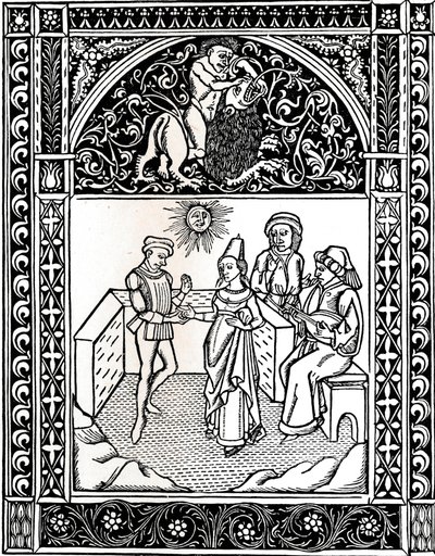 Fable VIII: Nainen naimisissa rosvon kanssa. Aesops Fables, 1485, 1917 tekijältä Unbekannt