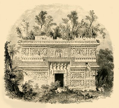 Natiivipalatsin julkisivu Yucatanissa, 1890. tekijältä Unbekannt