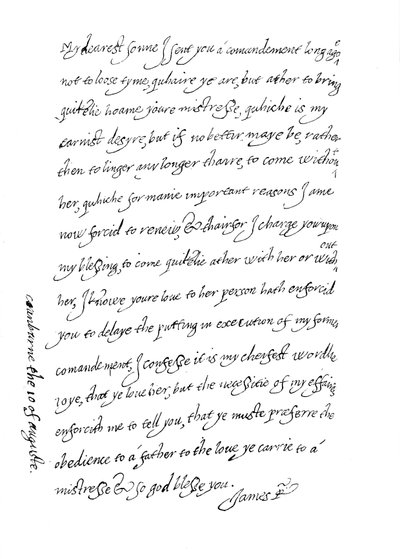Faksimile kirjeestä, päivätty 10. elokuuta 1623, 1904 tekijältä Unbekannt