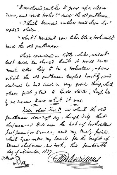 Tekstikopio The Pickwick Papersin kopiossa, 1839 1912 tekijältä Unbekannt