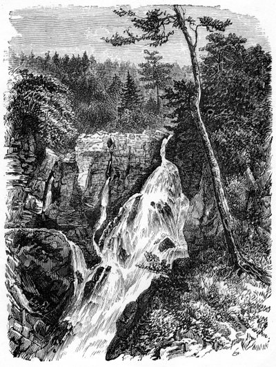 Sainte Annen putoukset, Quebecin alapuolella, 1800-luku tekijältä Unbekannt