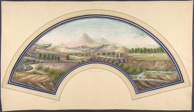 Viuhkasuunnittelu Vesuvius-vuorella, 1800-luku. tekijältä Unbekannt