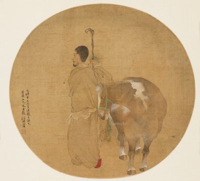 Viuhkamaalaus - Hevonen ja sulhanen, 1800-luku 1801-1900 tekijältä Unbekannt