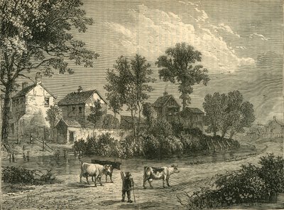 Maatila Regents Parkissa, 1750, c1876. tekijältä Unbekannt