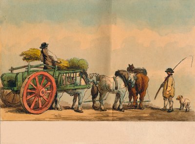 Maatilan työntekijät ja kärryt, 1797. tekijältä Unbekannt