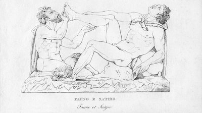Fauno E Satiro Faun and Satyr, c1850 tekijältä Unbekannt