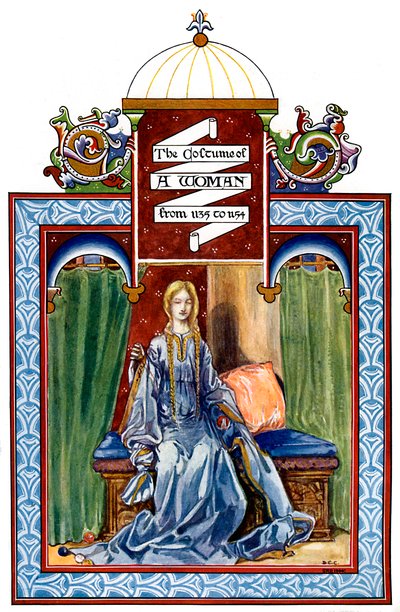 Naisten puku, 1135-1154, 1904 tekijältä Unbekannt