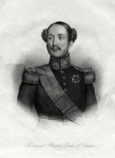 Ferdinand-Philippe 1810-1842, Ranskan prinssi, 1800-luku tekijältä Unbekannt