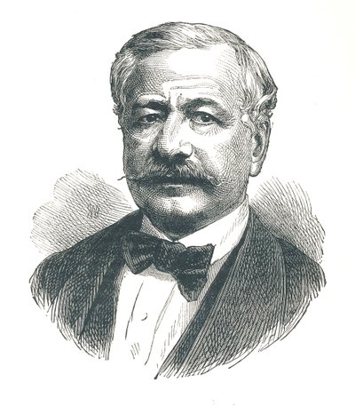 Ferdinand de Lesseps, ranskalainen diplomaatti ja myöhemmin Suezin kanavan kehittäjä, 1893. tekijältä Unbekannt