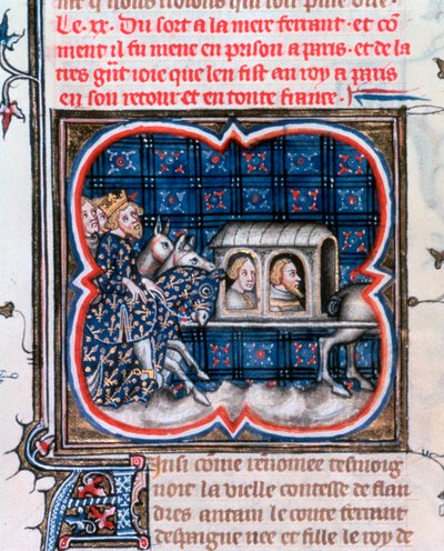 Portugalilainen Fernando vangittiin, c1212, 1375-1379 tekijältä Unbekannt