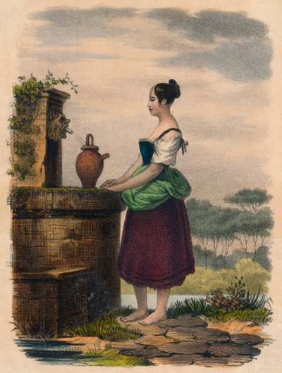 Veden hakeminen, 1800-luku tekijältä Unbekannt