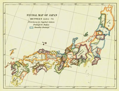 Japanin feodaalinen kartta vuosina 1564-73, 1903. tekijältä Unbekannt
