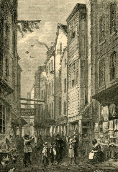 Field Lane noin 1840, c1872. tekijältä Unbekannt