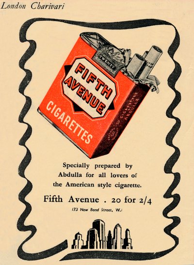 Fifth Avenue -savukkeet, 1946 tekijältä Unbekannt